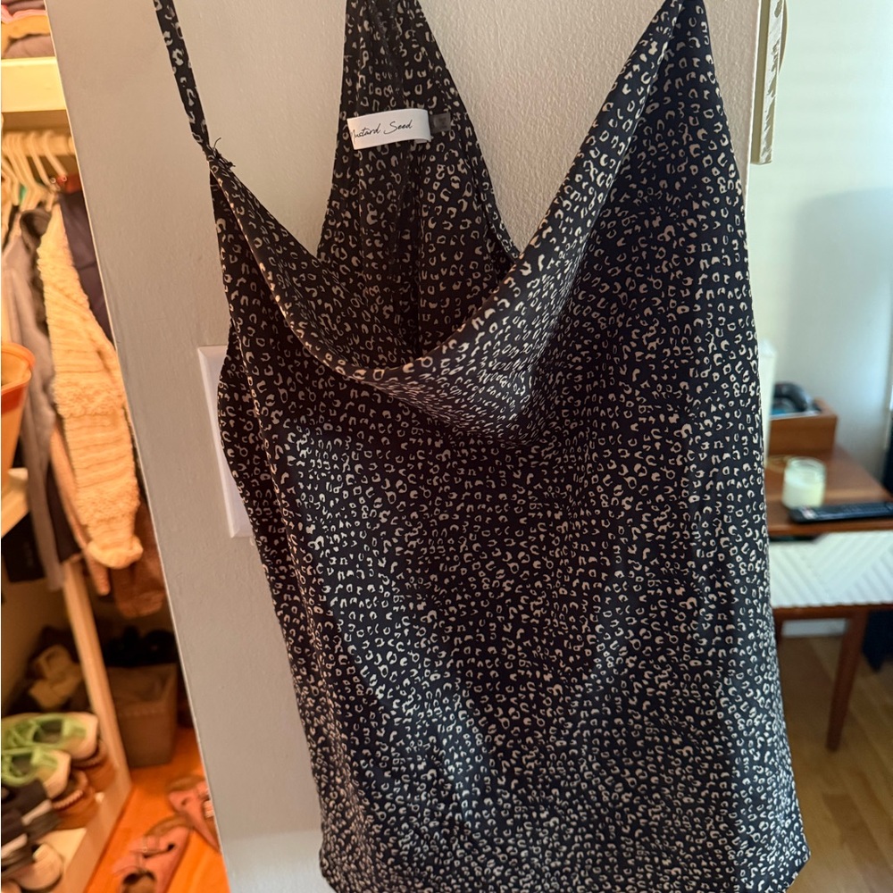 Mustard seed Black and White Spotted Women's Top